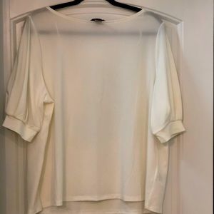 H&M balloon sleeve boat neck blouse